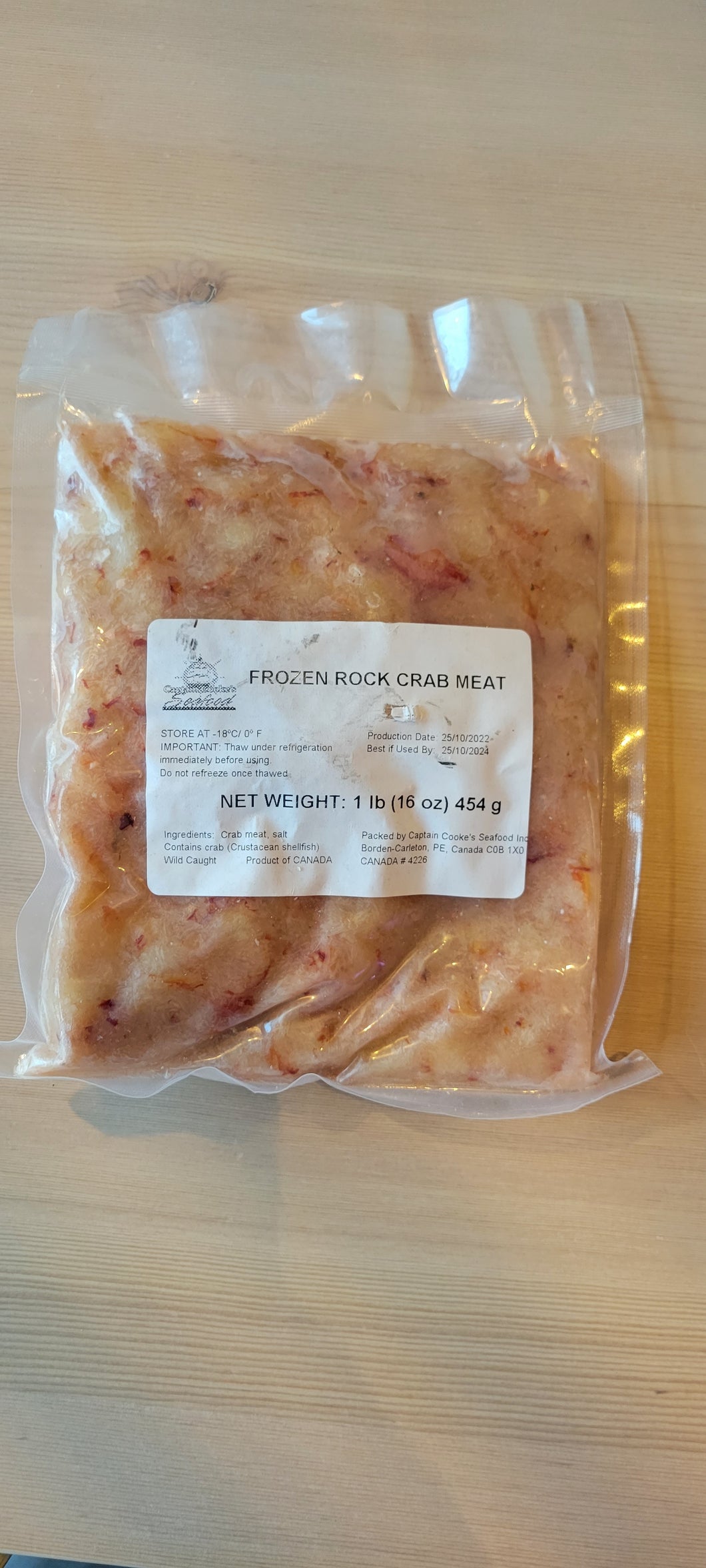 1lb PEI Rock Crab Meat
